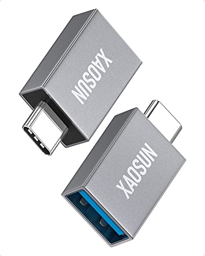 XAOSUN [10Gbps] USB C to USB Adapter (2 Pack), 3.1 USB C to USB A Adapter, Support Superfast Data Sync(OTG) & Fast Charging, Fit for MacBook Pro, MacBook Air, iPad Pro, Galaxy, Moto, Nintendo Switch