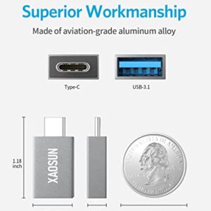 XAOSUN [10Gbps] USB C to USB Adapter (2 Pack), 3.1 USB C to USB A Adapter, Support Superfast Data Sync(OTG) & Fast Charging, Fit for MacBook Pro, MacBook Air, iPad Pro, Galaxy, Moto, Nintendo Switch