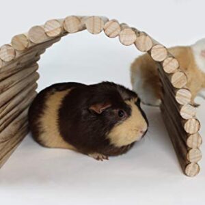 Flexible Wood Hideout - Extra Large - House, Tunnel, Ramp, Bridge, Tube for Guinea Pigs, Ferrets, Hedgehogs, Chinchillas, Small Rabbits, and Other Small Animals - Accessories, Toys, and Supplies