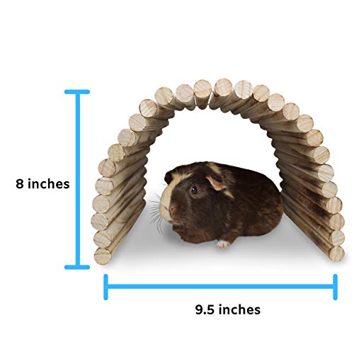 Flexible Wood Hideout - Extra Large - House, Tunnel, Ramp, Bridge, Tube for Guinea Pigs, Ferrets, Hedgehogs, Chinchillas, Small Rabbits, and Other Small Animals - Accessories, Toys, and Supplies