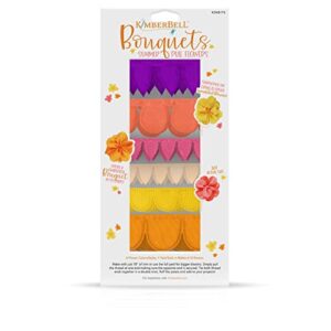 kimberbell pull flower summer bouquets: kdkb173, includes 6 unique ribbon pull flowers, 36" each strand, synthetic, iron-friendly & machine washable, pair with featured quilts & bench pillows