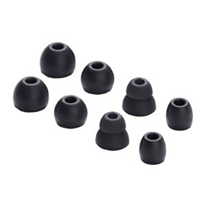 replacement eartips silicone earbuds buds set for powerbeats pro beats wireless earphone headphones,4 pair (black)