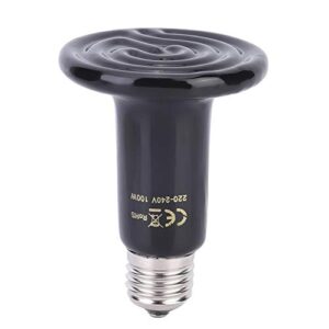 Fdit E27 Ceramic Heating Lamp Infrared Reptile Heat Lamp Bulb for Terrarium Aquarium Amphibian Snake Chickens Brooder Birds Pets 220V-240V(1#)