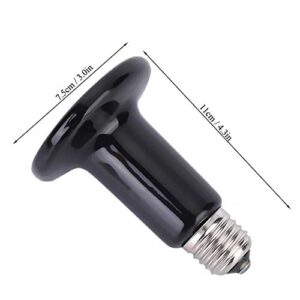 Fdit E27 Ceramic Heating Lamp Infrared Reptile Heat Lamp Bulb for Terrarium Aquarium Amphibian Snake Chickens Brooder Birds Pets 220V-240V(1#)