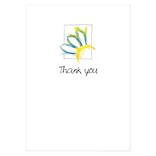 SHADE TREE GREETINGS Thank You Greeting Card (5" x 7") by Art from the Heart | 3 Pack + 3 Envelopes (Two Words of Gratitude)