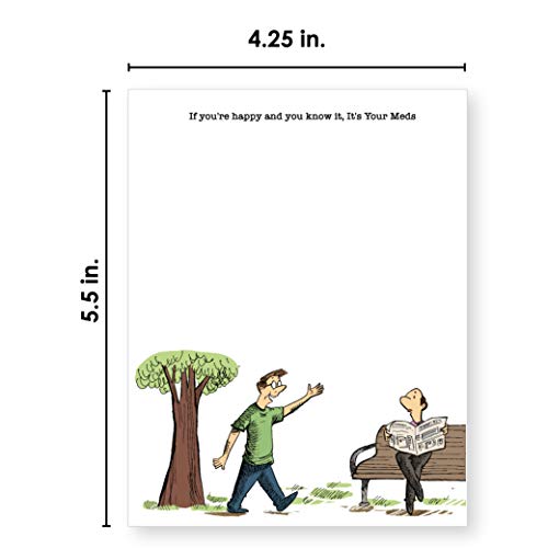 Motivation Without Borders 4 Notepads with Funny Office Humor | Perfect novelty gift for coworker, friend or family | 4.25" x 5.5" with 50 sheets per pad