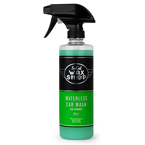 SoCal Wax Shop Waterless Car Wash - Green Eco Friendly Silicone-Free Formula No Water Spot-Free No Rinse Car Wash Spray - Car Detailing Products, Cleaning Supplies and Auto Care Accessories