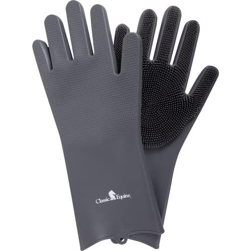 Classic Equine Wash Gloves, Grey