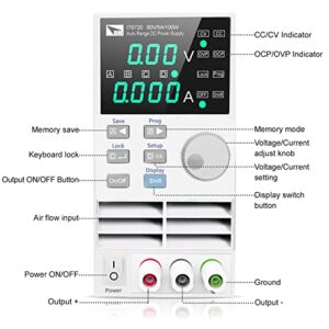 ITECH Variable DC Power Supply 60V/5A/100W Adjustable Lab Bench Power Supply Coarse and Fine Adjustments CC & CV Mode IT6720