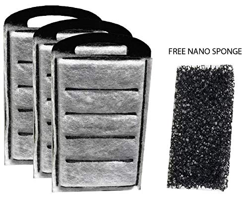 3 Pack Performance Replacement Cartridges: Fits Aquarium Masters Nano & Deep Blue Professional BioMaxX Nano Power Filter