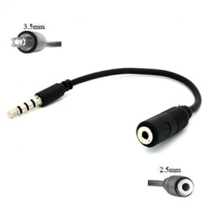 headphone adapter 2.5mm to 3.5mm earphone jack for g8 thinq, converter earbud headset audio adaptor mic support compatible with lg g8 thinq