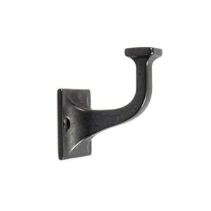 hickory hardware forge collection coat hooks, wall hooks for hanging coats, hats, towels, robes and more, 2-3/4 inch long, black iron, 1 pack