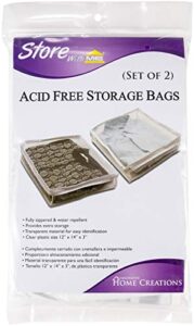 innovative home creations acid free sweater storage bags with zipper, 2-pack
