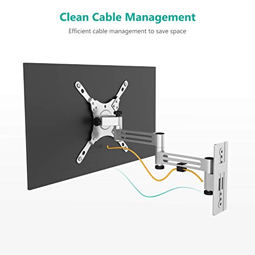 WALI RV TV Mount, Lockable TV Wall Mount for Camper Trailer Motor Home, Full Motion Anti-Vibration Arm for 13-43 inch LED, LCD Flat Screens and Monitors, up to 33lbs (1343LK)