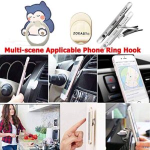 ZOSTLAND 3PCS Fairy Fat Monster Phone Ring, Universal 360°Adjustable Phone Case Finger Stand Holder Desk Stent Mount Car Hook Compatible with All iPhone 13 12 11 XS MAX X Plus iPad (Fox Puff Bear)