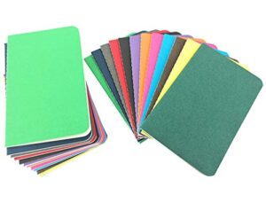 alimitopia pocket notebook set,thread-bound mini portable journal steno diary memo pad notebook minidaily notepad-3.5x5.5",12 colors,24 sheets,24 pack(ruled pages)