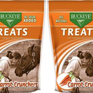 Buckeye Nutrition 2 Pack of Carrot Crunchers Horse Treats, 4 Pounds Each, All Natural, No Sugar Added