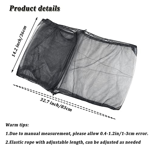 SYOOY Adjustable Bird Cage Seed Catcher Parrot Cage Nylon Mesh Net Birdcage Cover Feather Guard Soft Black Skirt Netting for Parrot Parakeet Macaw African Round Square Cage(Not Include Birdcage)