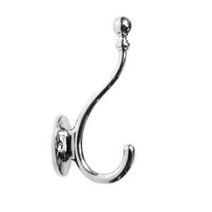 hickory hardware cottage collection hook coat and hat 5-1/4 inch long polished nickel finish (s077194-14)