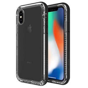 lifeproof next series case for apple iphone xs / iphone x - clear/black