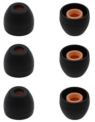 JNSA Hybrid Silicone Earbuds Ear Buds Ear Tips Ear Caps for Sony XBA, MDR and DR Series in-Ear Earphone Headsets 3 Pairs, Hybrid Eartips for Sony, 3 Pairs, Small Size