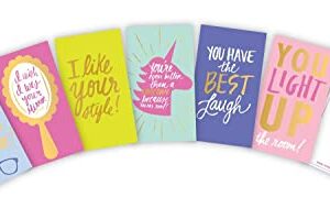 Kindness & Gratitude Cards, 50 Unique Designs and Quotes, Spread Joy & Appreciation, Illustrated With Fun and Motivation Inspired Phrases With Gold Embossing