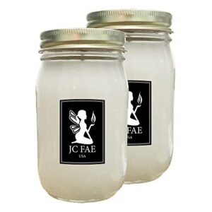 2 pack unscented mason jar candle large soy wax