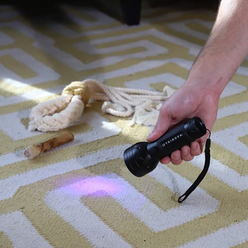 TriNova Pet Urine Detector UV Flashlight - LED Ultraviolet Black Light Quickly Detects Bed Bugs, Scorpions, Spiders and Cat & Dog Pee Dry Stains on Carpet, Upholstery and More