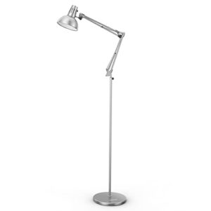 LEPOWER Floor Lamp, Swing Arm Floor Standing Lamp, Industrial Floor Lamp with Heavy Metal Base, E26 Lamp Base Floor Light, Modern Standing Reading Lamp for Living Room, Bedroom, Study Room, Office