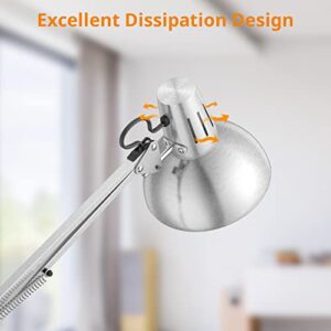 LEPOWER Floor Lamp, Swing Arm Floor Standing Lamp, Industrial Floor Lamp with Heavy Metal Base, E26 Lamp Base Floor Light, Modern Standing Reading Lamp for Living Room, Bedroom, Study Room, Office