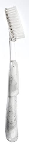 RADIUS Toothbrush Big Brush with Replaceable Head, Left Hand, Soft in Marble, BPA Free and ADA Accepted, Designed to Improve Gum Health and Reduce The Risk of Gum Disease