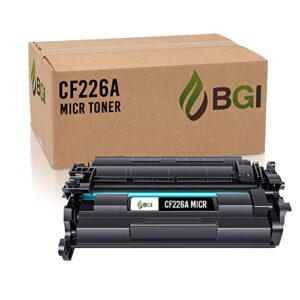 be green ink compatible replacement black micr toner cartridge for hp m402 m426 m402dn m402n m402dw mfp m426fdn m426fdw - cf226a 26a black toner (micr)