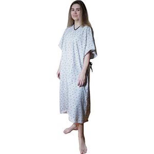 Careoutfit Hospital Gown IV - One Size Fits All (Small - 2XL) - Tie Back - Sailboats Print (3)