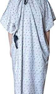 Careoutfit Hospital Gown IV - One Size Fits All (Small - 2XL) - Tie Back - Sailboats Print (3)