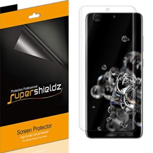 (2 pack) supershieldz designed for samsung galaxy (s20 ultra) screen protector, high definition clear shield (tpu)