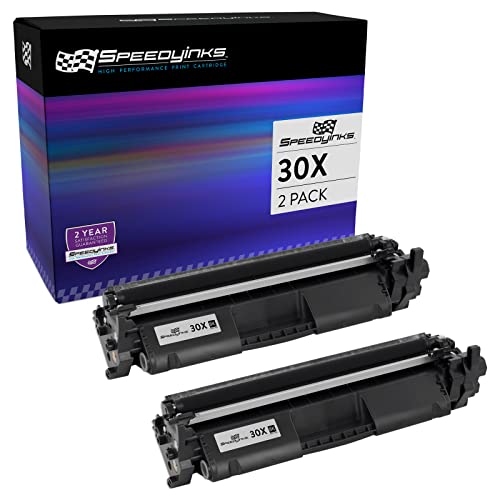 SPEEDYINKS Compatible Replacements for HP 30X 30A CF230X CF230A Toner Cartridge High Yield (Black 2-Pack) for HP Laserjet Pro: M203d, M203dn, M203dw, MFP M227d, MFP M227fdn, MFP M227fdw, MFP M227sdn