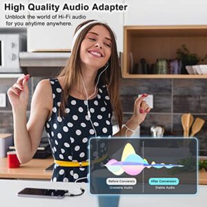 AuxLink USB C to 3.5mm Audio Adapter, USB Type C Headphone Adapter Hi-Fi DAC Chip, USB C to Headphone Jack Female Aux Adapter for Samsung Galaxy S22 S21 S20 Plus/Ultra Note 20/10, Pixel 6, iPad Pro