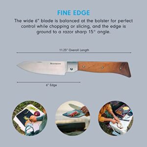 Messermeister Adventure Chef Folding 6” Chef’s Knife - German Steel & Carbonized Maple Handle - Rust Resistant & Easy to Maintain