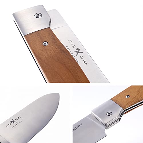 Messermeister Adventure Chef Folding 6” Chef’s Knife - German Steel & Carbonized Maple Handle - Rust Resistant & Easy to Maintain