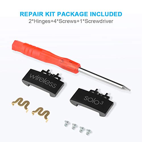 Hinge Replacement Solo 3 Headband Connector Repair Kit Parts Compatible with Beats by Dr Dre Solo 3.0 Wireless A1796 On-Ear Headphones (Matte Black)