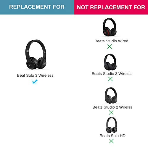 Hinge Replacement Solo 3 Headband Connector Repair Kit Parts Compatible with Beats by Dr Dre Solo 3.0 Wireless A1796 On-Ear Headphones (Matte Black)