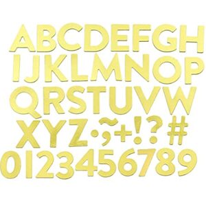 Teresa Collins, Gold Magnetic Alphabet Set, Magnet Board Magnets - 70+ Letters, Numbers, and Characters