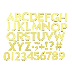 Teresa Collins, Gold Magnetic Alphabet Set, Magnet Board Magnets - 70+ Letters, Numbers, and Characters