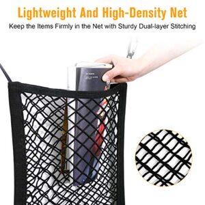 rabbitgoo Dog Car Net Barrier, Pet Barrier with Metal Hooks & Stretchable Mesh, Car Divider & Storage Bag, SUVs -Easy Install, Drive Safely with Children & Pets