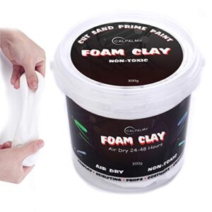 moldable cosplay foam clay (white) – high density and hiqh quality for intricate designs | air dries to perfection for cutting with a knife or rotary tool, sanding or shaping