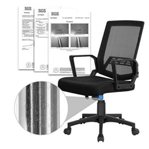 Topeakmart Ergonomic Mesh Office Chair, Executive Rolling Swivel Chair, Computer Chair with Lumbar Support Desk Task Chair for Women, Men(Black)