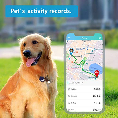 PetFon Pet GPS Tracker, No Monthly Fee, Real-Time Tracking Collar Device, APP Control For Dogs And Pets Activity Monitor(Only For Dog)