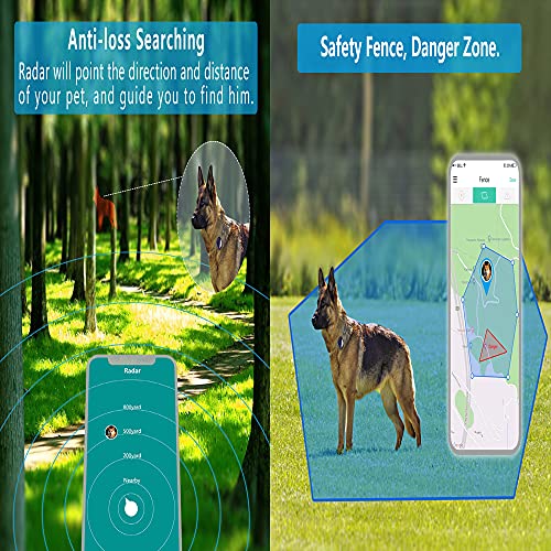 PetFon Pet GPS Tracker, No Monthly Fee, Real-Time Tracking Collar Device, APP Control For Dogs And Pets Activity Monitor(Only For Dog)