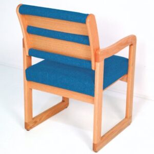 Wooden Mallet Valley Three Seat Sofa Chair, Mahogany