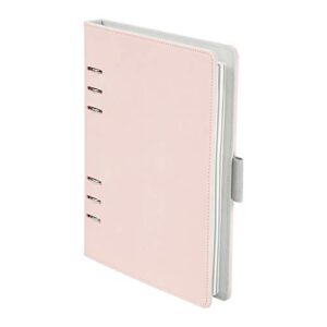 oxford 6-ring professional notebook, 7 x 9 inch, refillable notebook, ivory paper, 100 sheets, blush pink faux leather cover (90005)